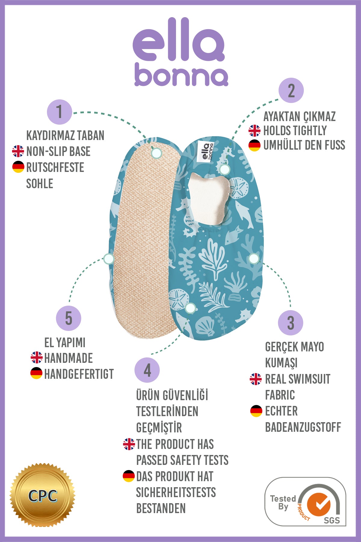 Non-Slip Sole, Unisex Baby, Children's Sea Shoes, Pool Booties, Seahorse