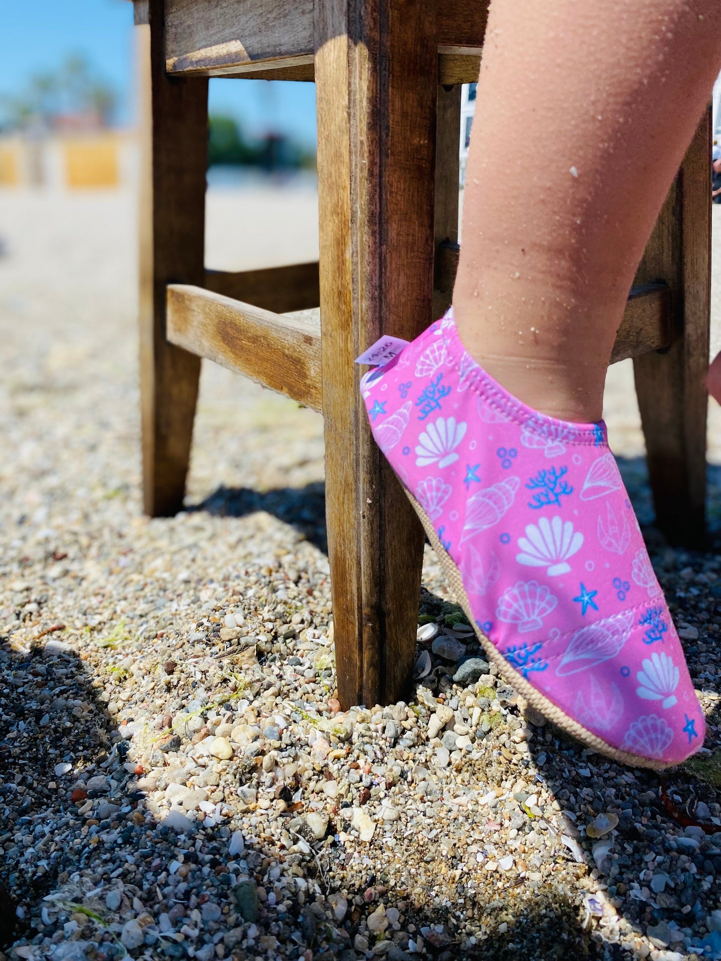 Non-Slip Sole, Unisex Baby, Children's Sea Shoes, Pool Booties, Seashell