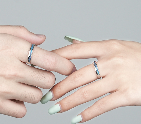 Minimalist Couple Ring Set